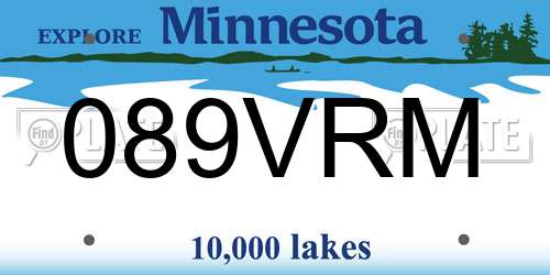 089VRM Minnesota License Plate