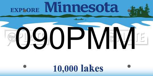 090PMM Minnesota License Plate
