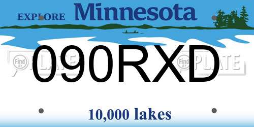 090RXD Minnesota License Plate