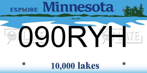 090RYH Minnesota License Plate