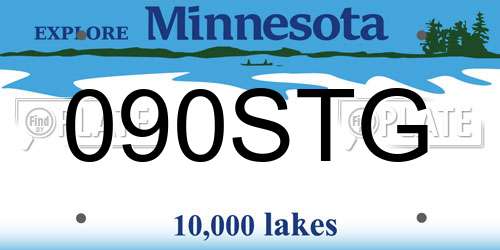 090STG Minnesota License Plate