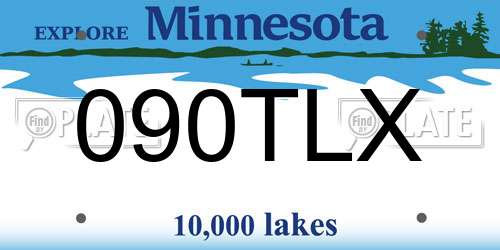 090TLX Minnesota License Plate