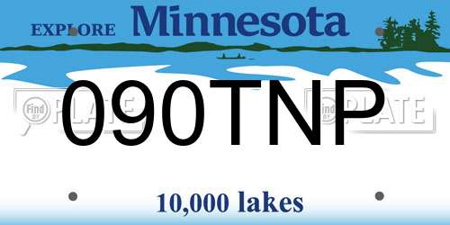 090TNP Minnesota License Plate