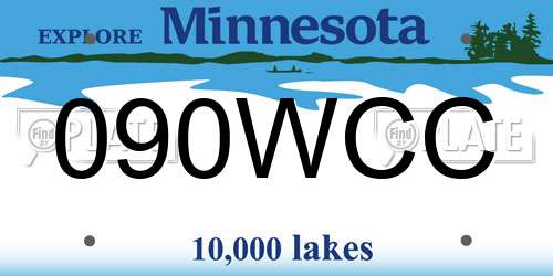 090WCC Minnesota License Plate