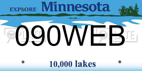 090WEB Minnesota License Plate