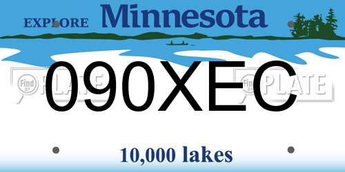 090XEC Minnesota License Plate