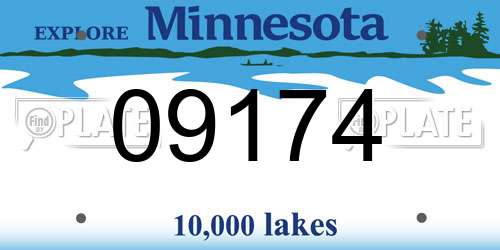 09174 Minnesota License Plate