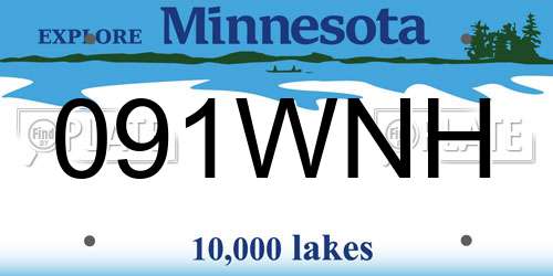 091WNH Minnesota License Plate