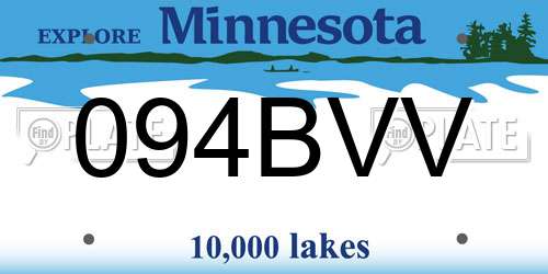 094BVV Minnesota License Plate