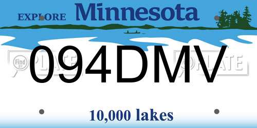 094DMV Minnesota License Plate