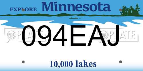 094EAJ Minnesota License Plate