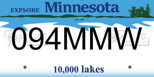094MMW Minnesota License Plate