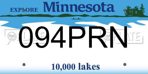 094PRN Minnesota License Plate