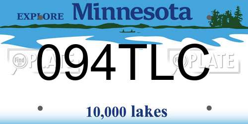 094TLC Minnesota License Plate
