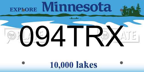 094TRX Minnesota License Plate