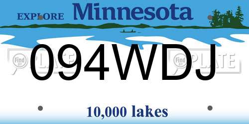 094WDJ Minnesota License Plate
