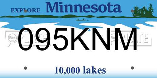 095KNM Minnesota License Plate