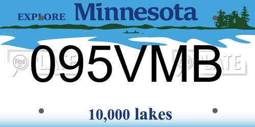 095VMB Minnesota License Plate