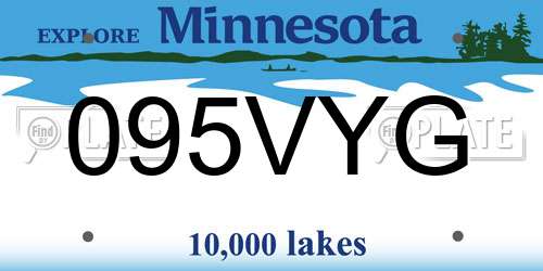 095VYG Minnesota License Plate