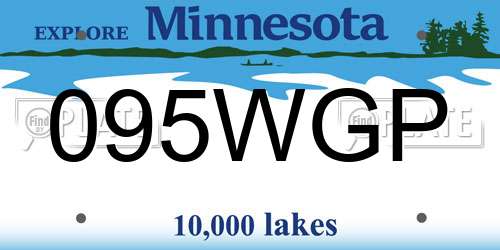 095WGP Minnesota License Plate