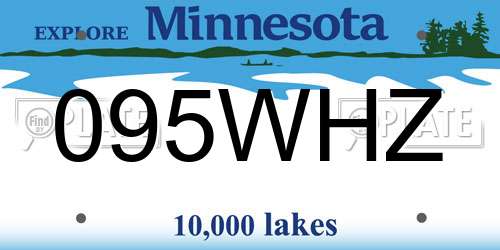 095WHZ Minnesota License Plate