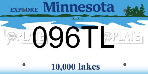 096TL Minnesota License Plate