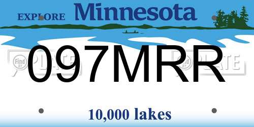 097MRR Minnesota License Plate