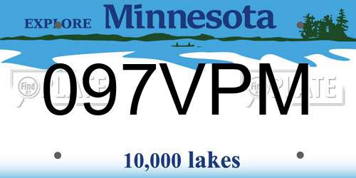 097VPM Minnesota License Plate