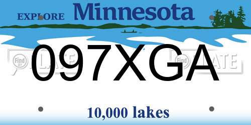 097XGA Minnesota License Plate
