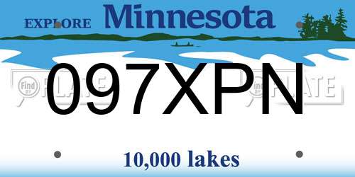 097XPN Minnesota License Plate