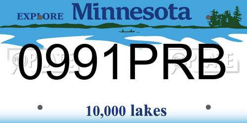 0991PRB Minnesota License Plate