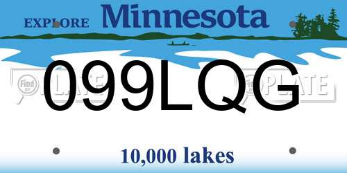 099LQG Minnesota License Plate