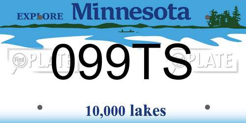 099TS Minnesota License Plate