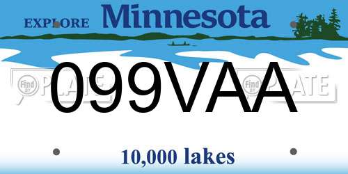 099VAA Minnesota License Plate