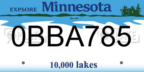 0BBA785 Minnesota License Plate