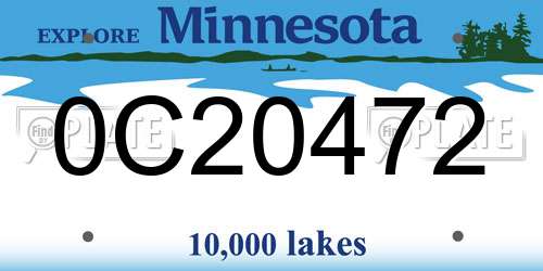 0C20472 Minnesota License Plate