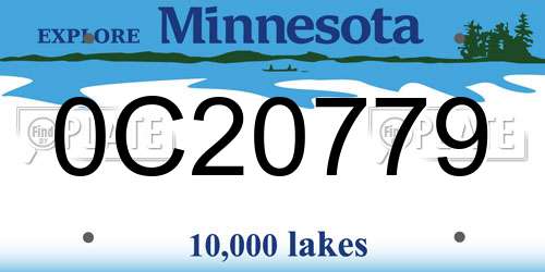 0C20779 Minnesota License Plate