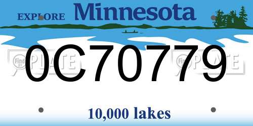 0C70779 Minnesota License Plate