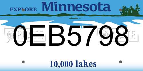 0EB5798 Minnesota License Plate