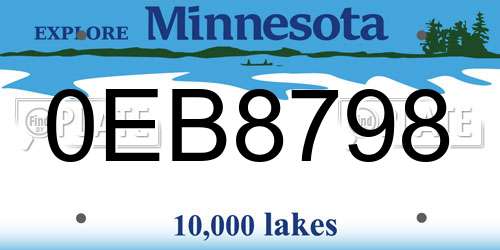 0EB8798 Minnesota License Plate