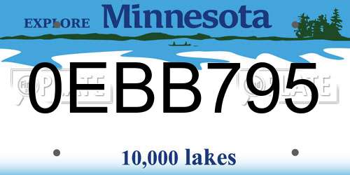 0EBB795 Minnesota License Plate