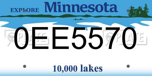 0EE5570 Minnesota License Plate