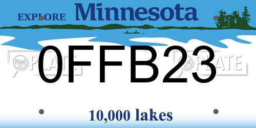 0FFB23 Minnesota License Plate