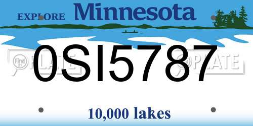 0SI5787 Minnesota License Plate