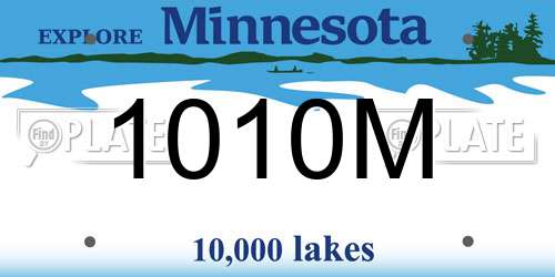 1010M Minnesota License Plate