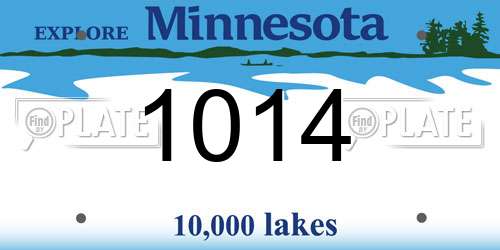 1014 Minnesota License Plate