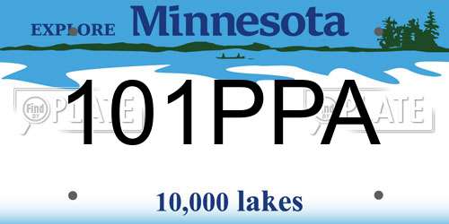 101PPA Minnesota License Plate