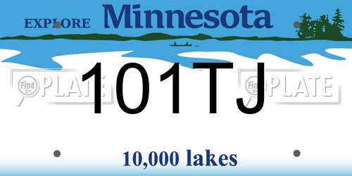 101TJ Minnesota License Plate