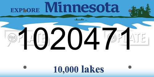 1020471 Minnesota License Plate