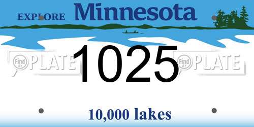 1025 Minnesota License Plate